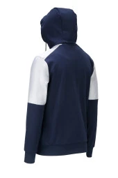 Erkek Standart Fit Fermuarlı Kapüşonlu Lacivert Sweatshirt - 4