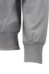 Erkek Standart Fit Kapüşonlu Baskılı Cepli Gri Sweatshirt - 4