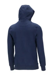 Erkek Standart Fit Kapüşonlu Baskılı Cepli Lacivert Sweatshirt - 4