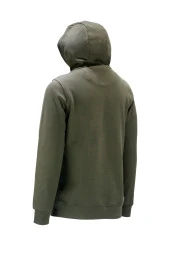 Erkek Standart Fit Kapüşonlu Cepli Haki Sweatshirt - 2