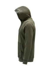 Erkek Standart Fit Kapüşonlu Cepli Haki Sweatshirt - 3