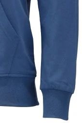 Erkek Standart Fit Kapüşonlu Kabartma Baskılı Mavi Sweatshirt - 2