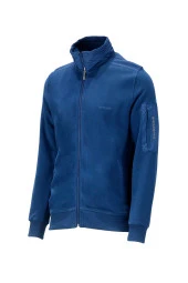 Erkek Standart Fit Kol Cepli Fermuarlı Koyu Sweatshirt - 1