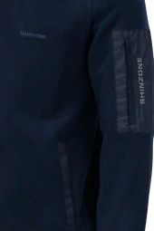 Erkek Standart Fit Kol Cepli Fermuarlı Lacivert Sweatshirt - 3