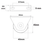 Aletçantam 40mm Bilyalı Rulmanlı Kepli Makara Sürgülü Kapı Ray Tekeri - 4