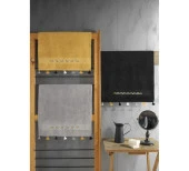 Cotton Box Fit V4 50x90 3'lü Havlu Seti Siyah/Hardal/Gri - 1