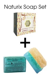Naturix Hyaluronik Asit Sabun 125 Gr & Kabak Lifli Kolajen Sabun 130 Gr - 2'li Sabun Seti - 1