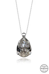 Swarovski Crystal Kadın Damla Gümüş Kolye - 1