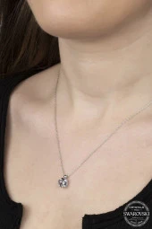 Swarovski Crystal Kadın SS Gümüş Kolye - 2