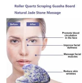 Güzellik Doğal taş Sodalit Yüz Masaj Çakra Cilt Bakım Reiki Kadın - 4
