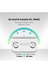 Ttec Airbeat Ultraslim Gerçek Kablosuz Tws Bluetooth Kulaklık Beyaz thumbnail 7