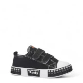 Albishoes Unisex Çocuk Kız Erkek Yazlık Hafif Rahat Taban Keten Cırtlı Sneaker Spor Ayakkabı (21-30) - 1