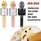 Orijinal Karaoke bluetooth mikrofon WSTER WS-858 Usb Ses Değiştir - 2