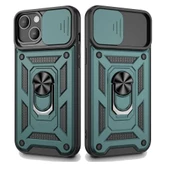 Apple iPhone 13 Uyumlu Kızaklı Kamera Korumalı Tank Kılıf thumbnail 1