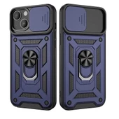 Apple iPhone 13 Uyumlu Kızaklı Kamera Korumalı Tank Kılıf thumbnail 5