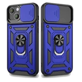 Apple iPhone 13 Uyumlu Kızaklı Kamera Korumalı Tank Kılıf thumbnail 4