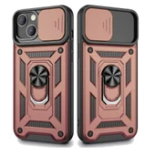 Apple iPhone 13 Uyumlu Kızaklı Kamera Korumalı Tank Kılıf thumbnail 3