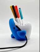 Sevimli Kawaii Köpek Balığı Kalemlik Kablo Tutucu thumbnail 1