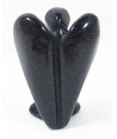 Mini 3.5 cm  Mavi Goldstone Koruyucu Melek Reiki Çakra Enerji Ev Dekor - 2