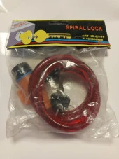 Bisiklet Kilidi 12x80 Anahtarlı Kırmızı ZL 87116 thumbnail 2
