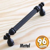 Şah Kulp Mobilya Mutfak Dolabı Çekmece Dolap Kulpları Kapak Kulpu Kulbu Siyah (96 MM-9.6 CM) Metal - 1