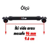 Şah Kulp Mobilya Mutfak Dolabı Çekmece Dolap Kulpları Kapak Kulpu Kulbu Siyah (96 MM-9.6 CM) Metal - 6