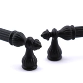 Şah Kulp Mobilya Mutfak Dolabı Çekmece Dolap Kulpları Kapak Kulpu Kulbu Siyah 192 mm Metal thumbnail 2