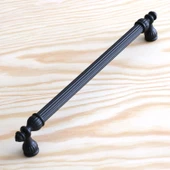 Şah Kulp Mobilya Mutfak Dolabı Çekmece Dolap Kulpları Kapak Kulpu Kulbu Siyah (224 MM-22.4 CM) Metal - 8
