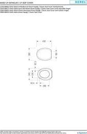 Serel Basic Kanalsız 52 cm Klozet+Serel Gediz Durolast Klozet Kapağı - 5