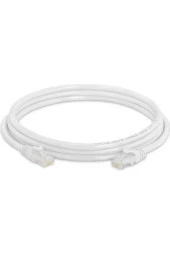Bakır Patch Kablo Cat6a Utp 3mt Lszh White Patch Cord Korumasız 2 Yıl Garantili 2 Adet - 1