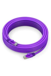 Bakır Patch Kablo Cat6a Utp 1mt Lszh Purple Patch Cord Korumasız 2 Yıl Garantili 5 Adet - 1