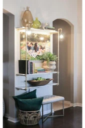 Dekoratif Duvara Borudan Raf Ve Aydınlatma Lambader thumbnail 1