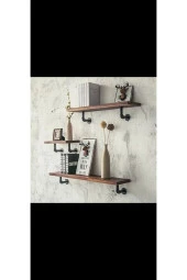 Dekoratif Borudan Raf 3'lu Set thumbnail 2