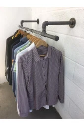 Dekoratif Duvara Borudan Askılık - 1