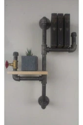 Dekoratif Duvara Borudan Raf - 1