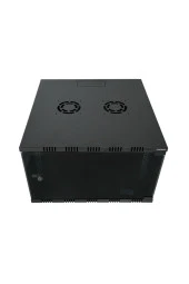 6U 540x550 mm Eko Serisi Yan Panelli Tek Gövdeli Duvar Tipi Kabinet Siyah 2 Yıl Üretici Garantili thumbnail 3