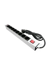 Alman Tipi Schuko Soketli 1U 8'li On/Off Switchli 1,5m - 1