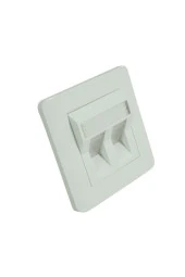 Faceplate 2 Port 86x86 Fildişi Renkli Açılı Data Prizi 2'li Priz 2 Yıl Garantili 25 Adet thumbnail 3