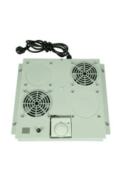 2'li Rack Kabinet Fan Modülü Termostatlı Ral 7035 Gri 2 Yıl Üretici Garantili thumbnail 1