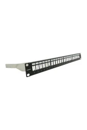 Bakır Rj45 Ftp Patch Panel 24 Port 1u 19'' Siyah Zırhlı Ral 9005 2 Yıl Üretici Garantili - 1
