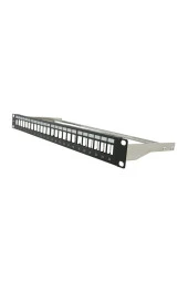 Bakır Rj45 Ftp Patch Panel 24 Port 1u 19'' Siyah Zırhlı Ral 9005 2 Yıl Üretici Garantili - 2