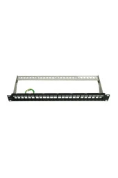 Bakır Rj45 Ftp Patch Panel 24 Port 1u 19'' Siyah Zırhlı Ral 9005 2 Yıl Üretici Garantili - 5