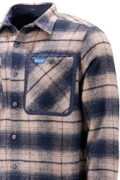 Erkek Regular Fit Garnili Çift Cep Çıtçıtlı Oduncu Kahve Gömlek - 4