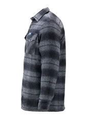 Erkek Regular Fit Peluşlu Çift Cep Kapaklı Çıtçıtlı Oduncu Antrasit Gömlek - 3