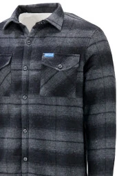 Erkek Regular Fit Peluşlu Çift Cep Kapaklı Çıtçıtlı Oduncu Antrasit Gömlek - 4