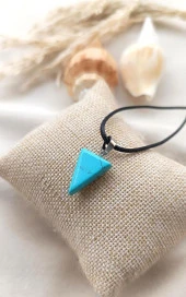 Firuze Kolye Gerdanlık Doğal Taş Turkuaz Çakra Yoga Reiki Kadın thumbnail 1