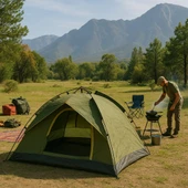 YekOutdoor 4 Kişilik Çift Katmanlı Otomatik Çadır 220x250x160 - 2