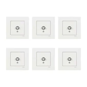 Viko Karre Uydu Prizi F Konnektörlü Çerçeveli - Beyaz 6 Adet - 2