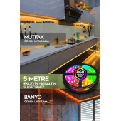 neeko 5mt Şerit Animasyonlu Tak Çalıştır Kumandalı Trafolu Rgb Şerit Işık Aydınlatma Parti Led - 5