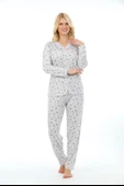 Etoile Bambu, Uzun Kol, Düğmeli Kadın Pijama Takımı - 2